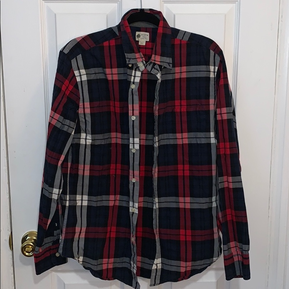 J Crew Plaid Button Down